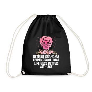 Grand-mère retraitée Pension de retraite Grand-mère Reti - Sac de sport léger - noir - Devant