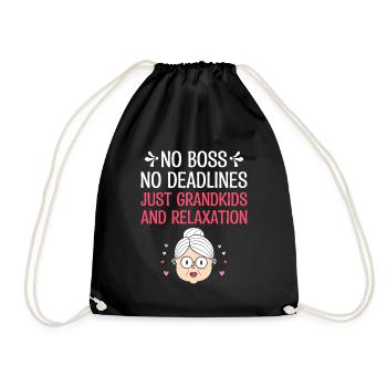 Grand-mère retraitée Pension de retraite Grand-mère Reti - Sac de sport léger - noir - Devant