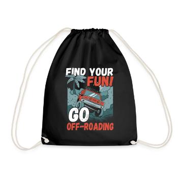 Trouvez votre plaisir! Sortez des sentiers battus - Sac de sport léger - noir - Devant