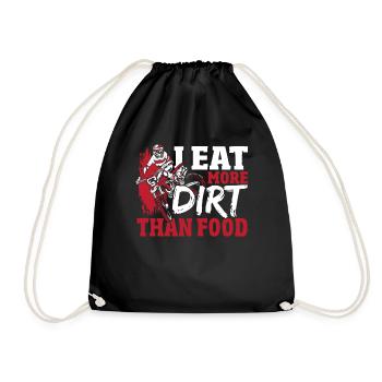 Je mange plus de saleté que de nourriture Motocross Dirt Bike - Sac de sport léger - noir - Devant