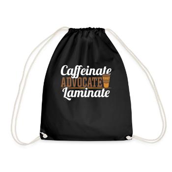 Caffeinate Advocate Laminat Sonderschullehrer SPED - Turnbeutel - Schwarz - Vorne
