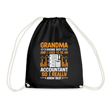 Grand-mère à la retraite Pensioner Comptable Banque - Sac de sport léger - noir - Devant