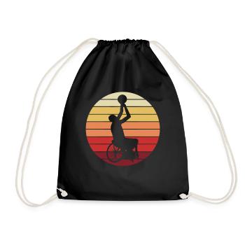 Basketball en fauteuil roulant Joueur de basketball en fauteuil roulant - Sac de sport léger - noir - Devant