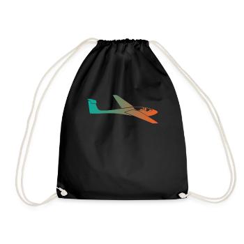 Planeur Planeur Pilote Avion Cadeau - Sac de sport léger - noir - Devant