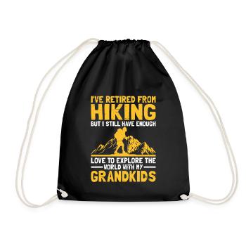 Randonnée Grand-mère retraitée Retraitée Pension Hiker Tre - Sac de sport léger - noir - Devant