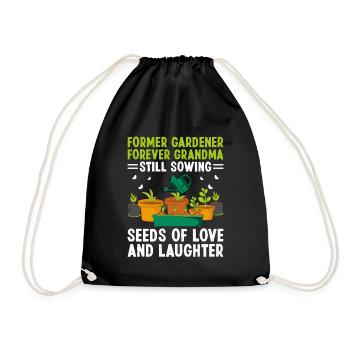 Jardinier Grand-mère à la retraite Retraité Jardinier Garde - Sac de sport léger - noir - Devant