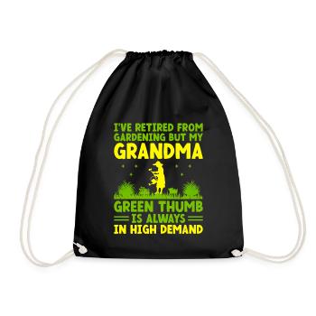 Jardinier Grand-mère à la retraite Retraité Jardinier Garde - Sac de sport léger - noir - Devant