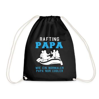 Rafting Papa Spruch Wassersport Geschenk Herren - Turnbeutel - Schwarz - Vorne