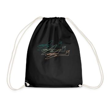 Planeur Planeur Pilote Avion Cadeau - Sac de sport léger - noir - Devant