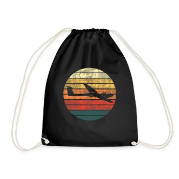 Planeur Planeur Pilote Avion Cadeau - Sac de sport léger - noir - Devant