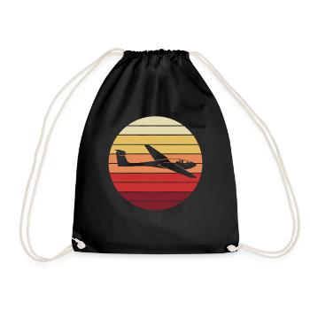 Planeur Planeur Pilote Avion Cadeau - Sac de sport léger - noir - Devant