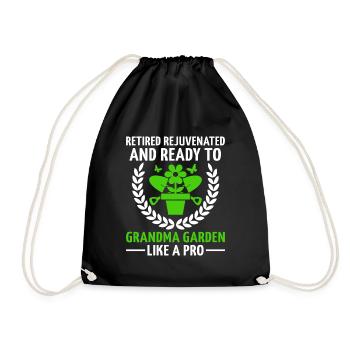Jardinier Grand-mère à la retraite Retraité Jardinier Garde - Sac de sport léger - noir - Devant
