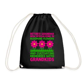Jardinier Grand-mère à la retraite Retraité Jardinier Garde - Sac de sport léger - noir - Devant