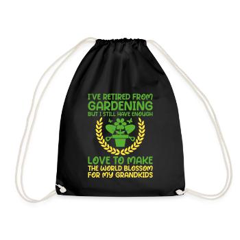 Jardinier Grand-mère à la retraite Retraité Jardinier Garde - Sac de sport léger - noir - Devant