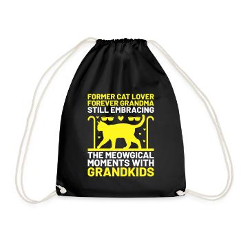 Amoureux des chats Grand-mère retraitée Retraité Propriétaire de chat Chat - Sac de sport léger - noir - Devant