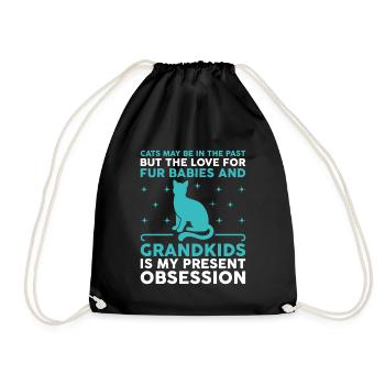 Amoureux des chats Grand-mère retraitée Retraité Propriétaire de chat Chat - Sac de sport léger - noir - Devant