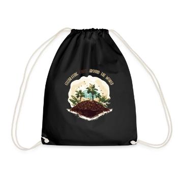 World Coffee Day - Drawstring Bag - black - Front