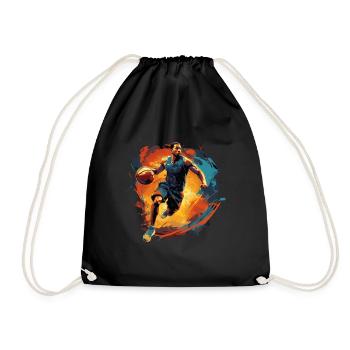 BASKETBALL forever! - Drawstring Bag - black - Front