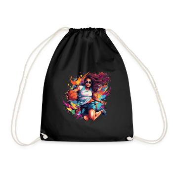 BASKETBALL pour toujours! - Sac de sport léger - noir - Devant