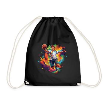 BASKETBALL forever! - Drawstring Bag - black - Front