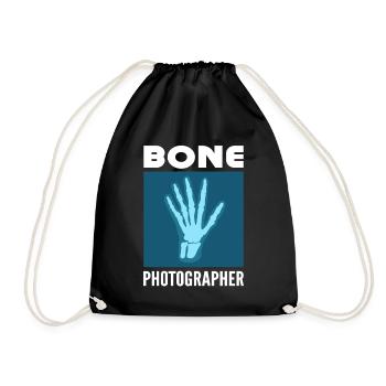 Bone Photographer Rad Tech X-Ray Technologist - Drawstring Bag - black - Front