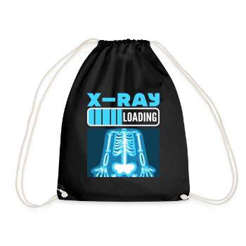 X-Ray Loading Rad Tech X-Ray Technologist - Drawstring Bag - black - Front
