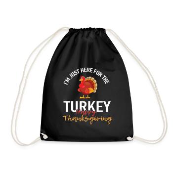 Get ready for Thanksgiving - Drawstring Bag - black - Front