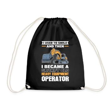 I Used To Smile Then Became Grumpy Heavy - Drawstring Bag - black - Front