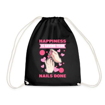 Le bonheur, c’est quand on se fait les ongles - Sac de sport léger - noir - Devant