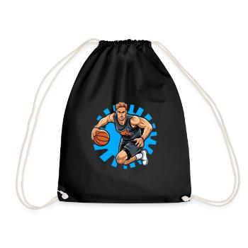 BASKETBALL forever! - Drawstring Bag - black - Front