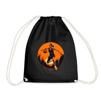 BASKETBALL pour toujours! - Sac de sport léger - noir - Devant