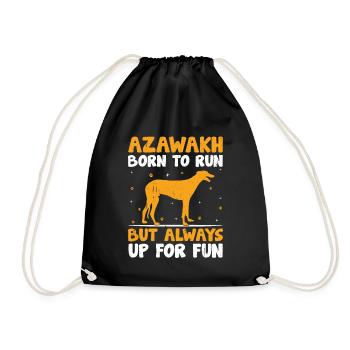 Azawakh Dog Owner Arabian Greyhound Tuareg Sloughi - Drawstring Bag - black - Front