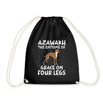 Azawakh Dog Owner Arabian Greyhound Tuareg Sloughi - Drawstring Bag - black - Front