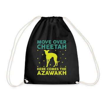 Azawakh Dog Owner Arabian Greyhound Tuareg Sloughi - Drawstring Bag - black - Front