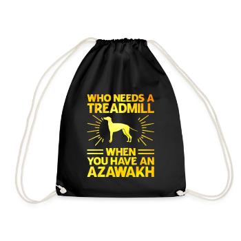 Azawakh Dog Owner Arabian Greyhound Tuareg Sloughi - Drawstring Bag - black - Front