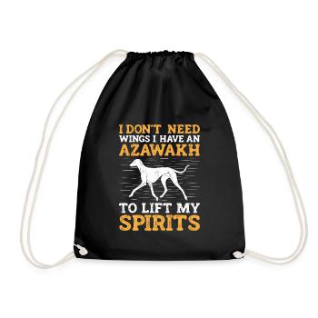 Azawakh Dog Owner Arabian Greyhound Tuareg Sloughi - Drawstring Bag - black - Front
