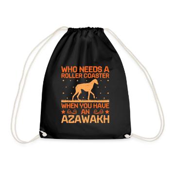 Azawakh Hundebesitzer Arabischer Windhund Tuareg Sloughi - Turnbeutel - Schwarz - Vorne