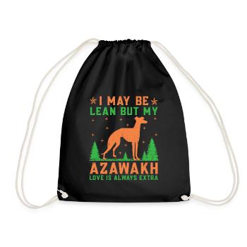 Azawakh Dog Owner Arabian Greyhound Tuareg Sloughi - Drawstring Bag - black - Front