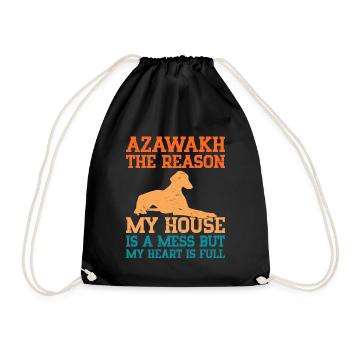 Azawakh Dog Owner Arabian Greyhound Tuareg Sloughi - Drawstring Bag - black - Front