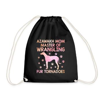 Azawakh Dog Owner Arabian Greyhound Tuareg Sloughi - Drawstring Bag - black - Front
