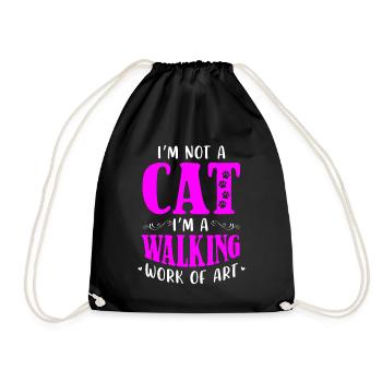 Persian Cat Cat Lover Cat Owner Persian Longhair C - Drawstring Bag - black - Front