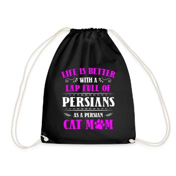 Chat persan Chat Amoureux Propriétaire de chat Persan Longhair C - Sac de sport léger - noir - Devant