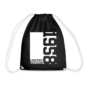 68TH BIRTHDAY LIMITED EDITION 1958 - Drawstring Bag - black - Front