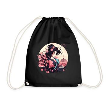 Geisha of Japan - Drawstring Bag - black - Front