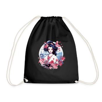 Geisha of Japan - Drawstring Bag - black - Front