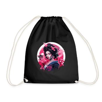 Geisha of Japan - Drawstring Bag - black - Front