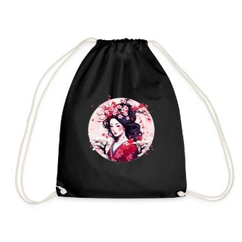 Geisha of Japan - Drawstring Bag - black - Front