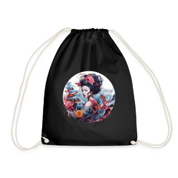 Geisha of Japan - Drawstring Bag - black - Front