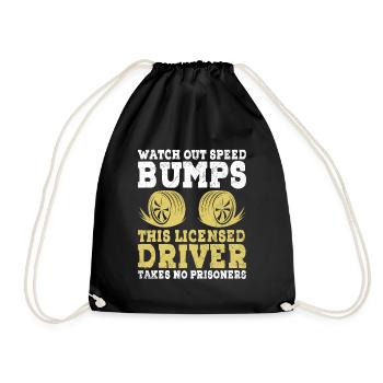Driving License Passed New Driver Permit Driving S - Drawstring Bag - black - Front