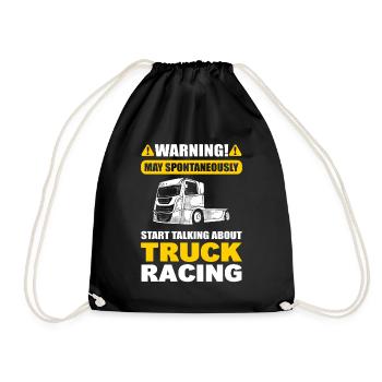 L’avertissement peut commencer spontanément, à propos de la course de camions - Sac de sport léger - noir - Devant